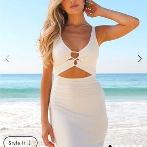 NWT L Space Camille White Dress